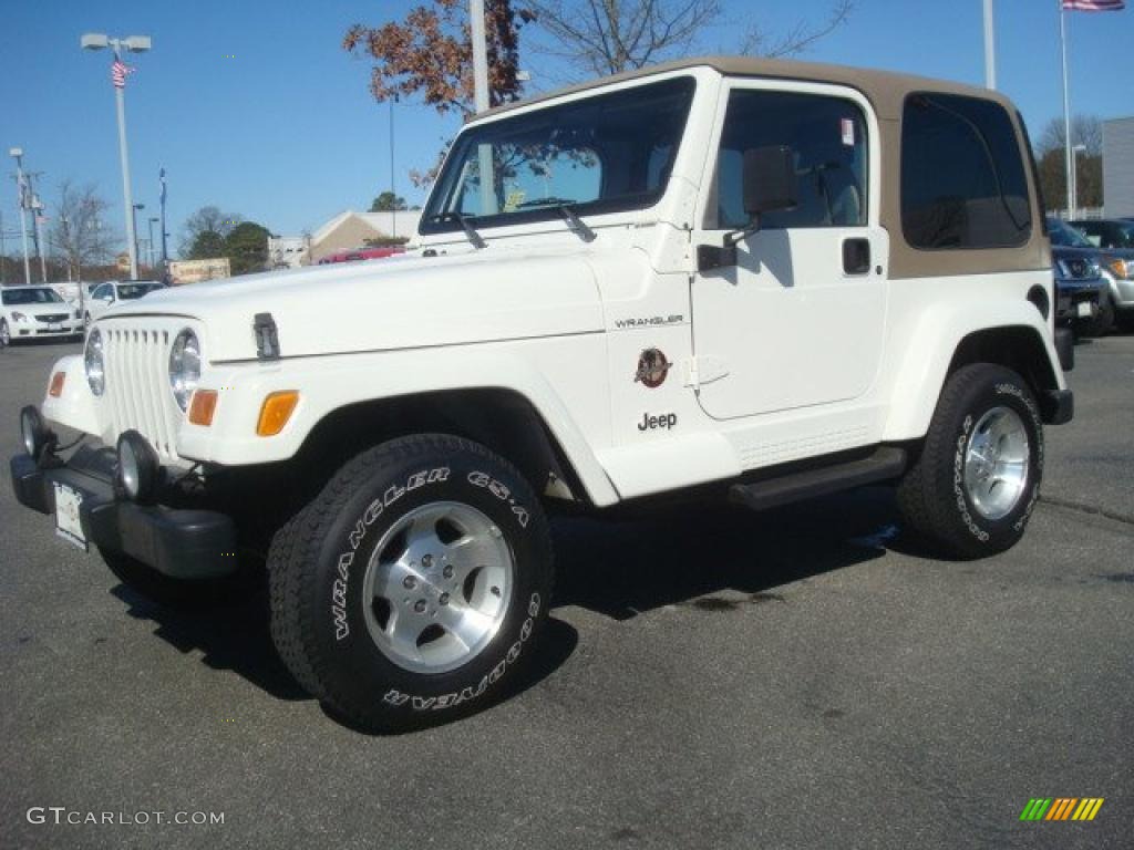 Stone White 2002 Jeep Wrangler Sahara 4x4 Exterior Photo #45805249