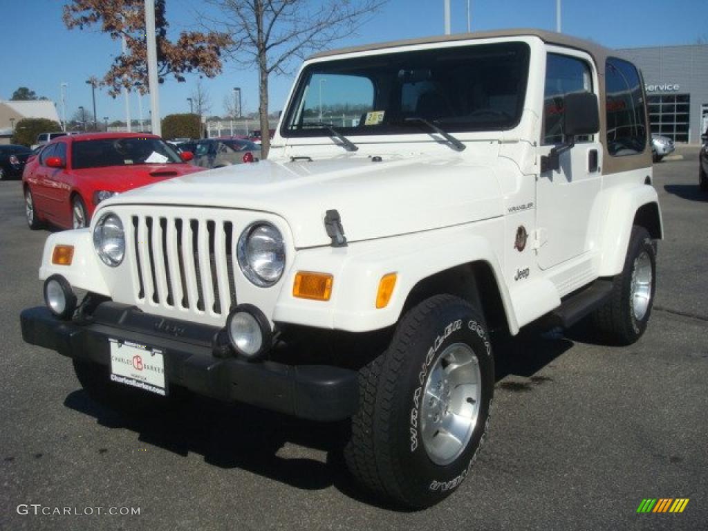 Stone White 2002 Jeep Wrangler Sahara 4x4 Exterior Photo #45805261