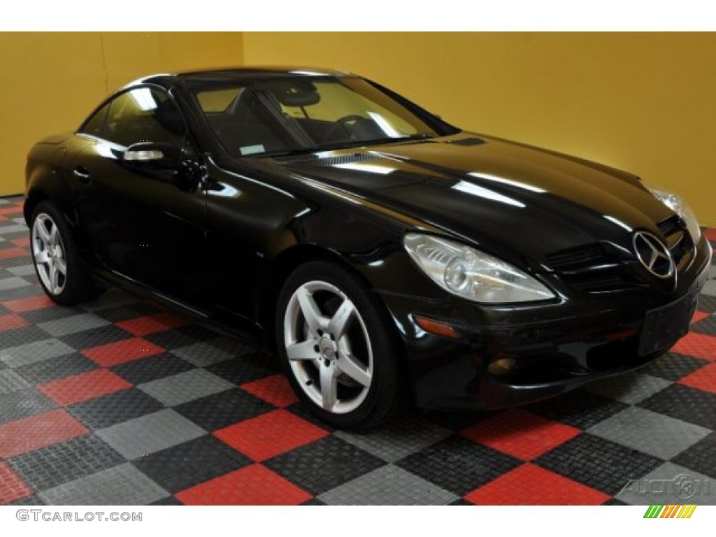 2005 SLK 350 Roadster - Black / Black photo #1