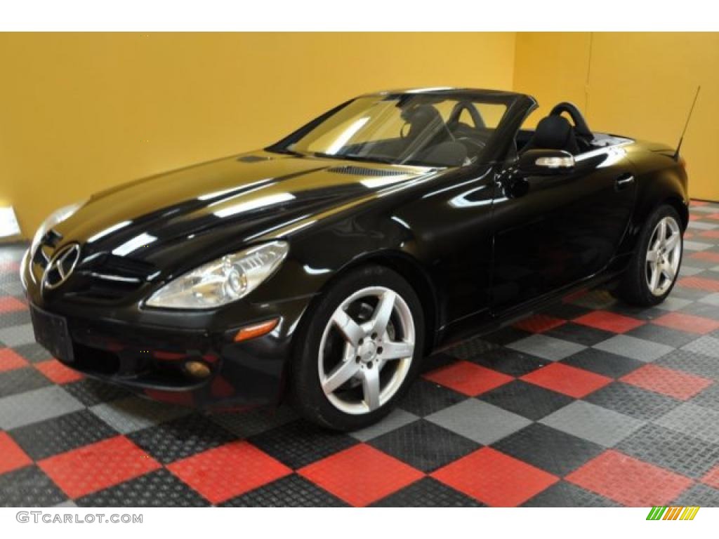 2005 SLK 350 Roadster - Black / Black photo #5