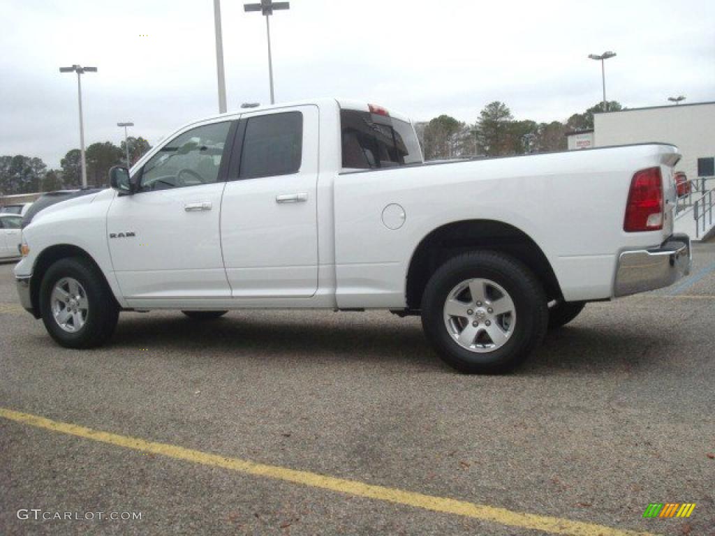 2010 Ram 1500 SLT Quad Cab 4x4 - Stone White / Dark Slate/Medium Graystone photo #3