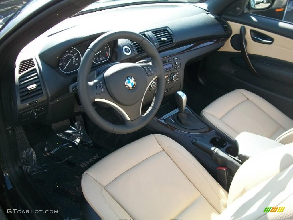 Savanna Beige Interior 2011 BMW 1 Series 128i Convertible Photo #45807181
