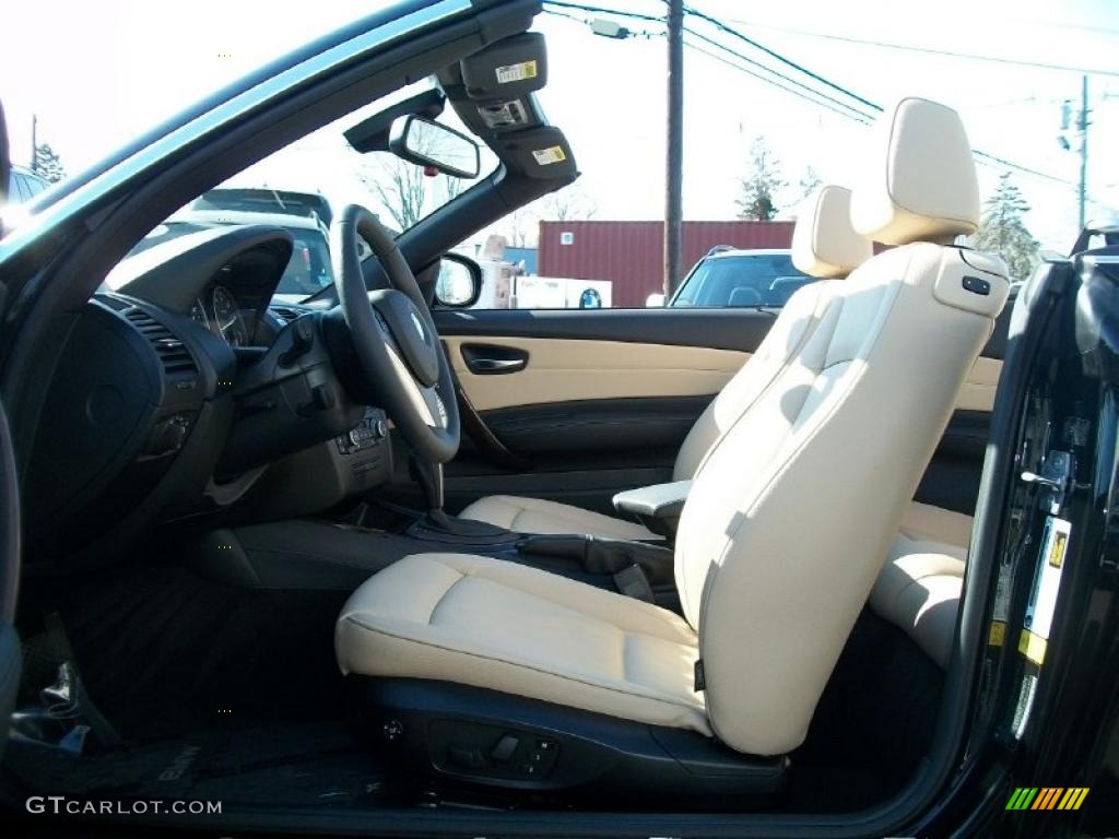 Savanna Beige Interior 2011 BMW 1 Series 128i Convertible Photo #45807197