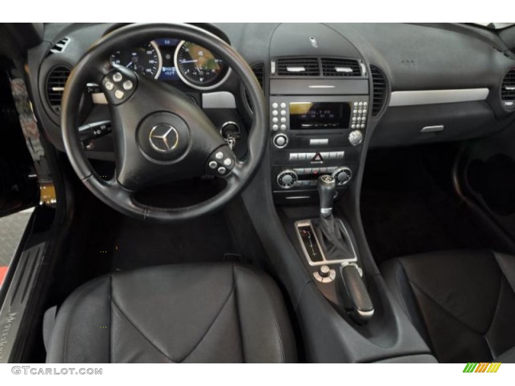 2005 SLK 350 Roadster - Black / Black photo #7