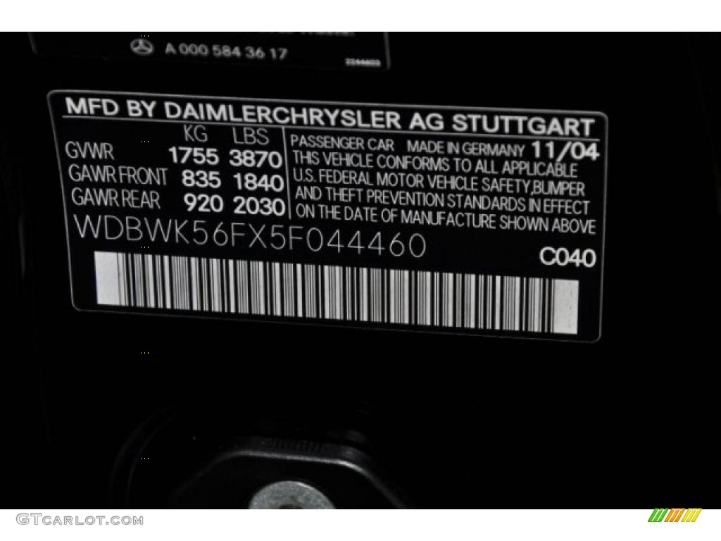 2005 SLK 350 Roadster - Black / Black photo #10