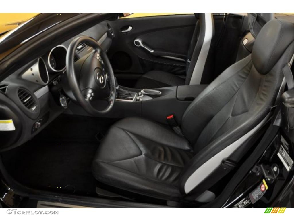 2005 SLK 350 Roadster - Black / Black photo #12