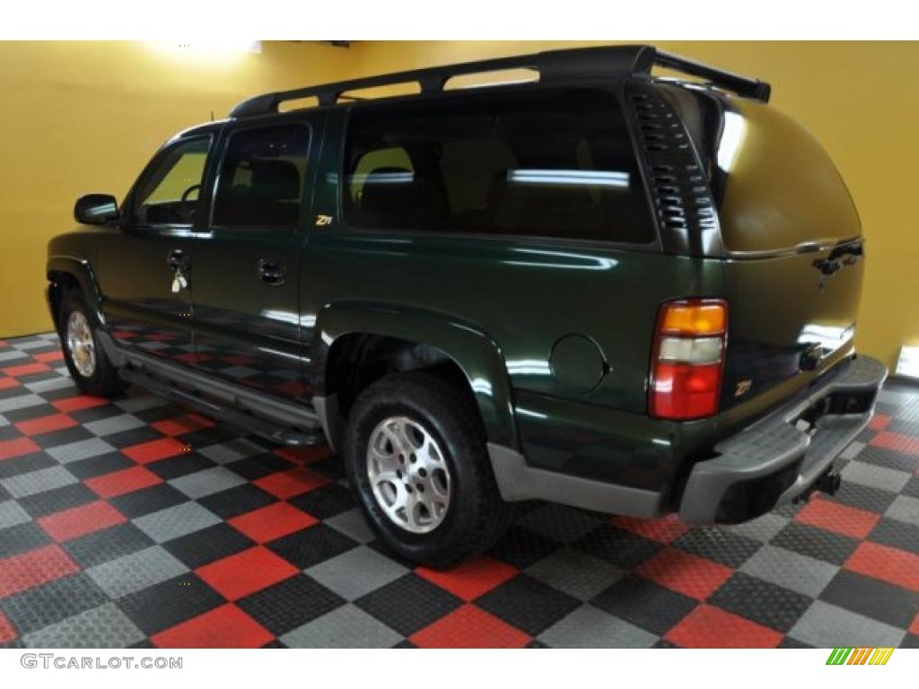2003 Suburban 1500 Z71 4x4 - Dark Green Metallic / Tan/Neutral photo #3