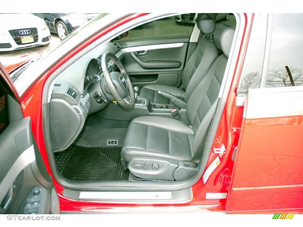 Black Interior 2008 Audi A4 2.0T quattro S-Line Sedan Photo #45809931