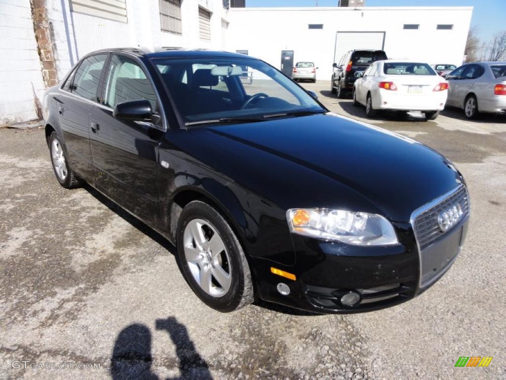 2006 A4 2.0T Sedan - Brilliant Black / Ebony photo #4