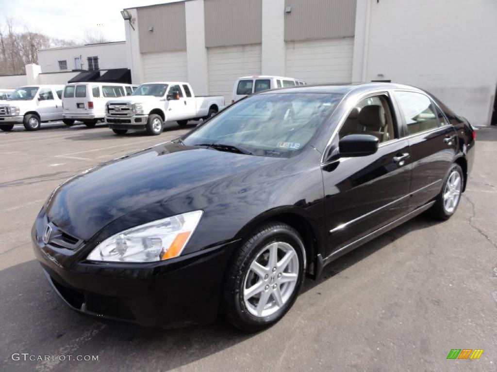 Nighthawk Black Pearl 2004 Honda Accord EX V6 Sedan Exterior Photo #45812253