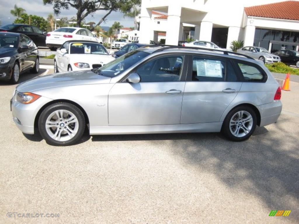 2008 3 Series 328xi Wagon - Titanium Silver Metallic / Black Dakota Leather photo #3