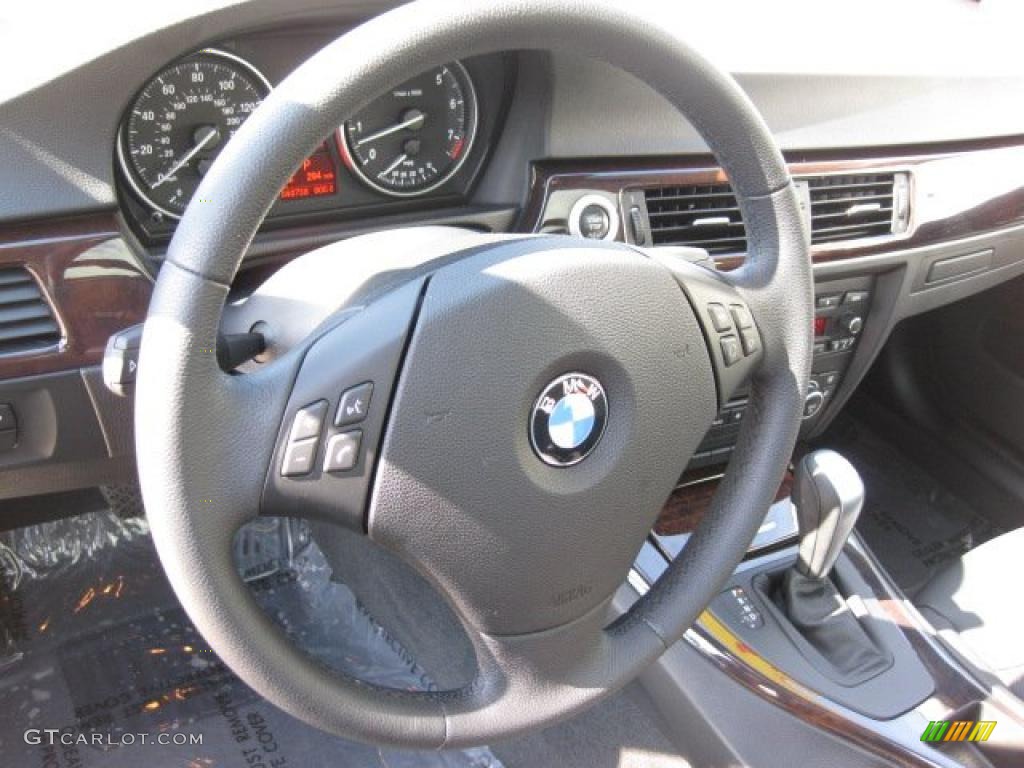 2008 BMW 3 Series 328xi Wagon Black Dakota Leather Steering Wheel Photo #45812389