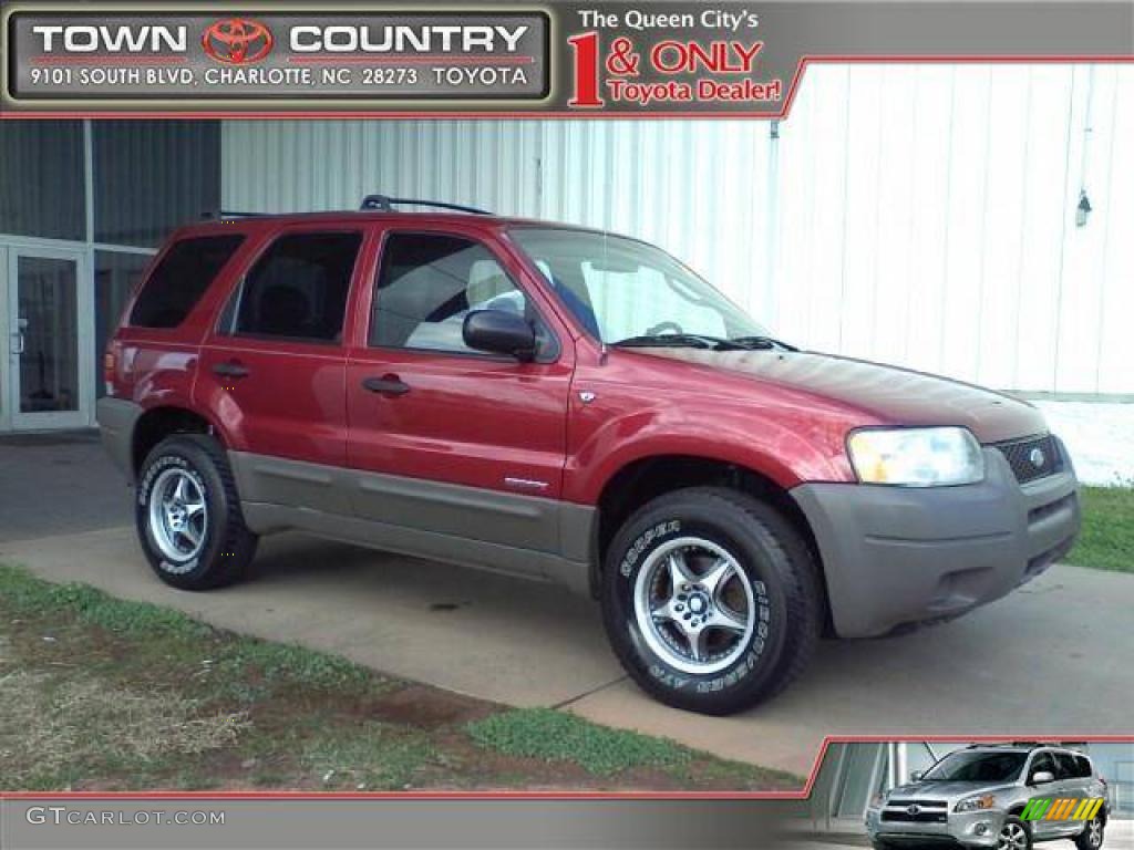 2001 Escape XLS V6 4WD - Toreador Red Metallic / Medium Graphite Grey photo #1