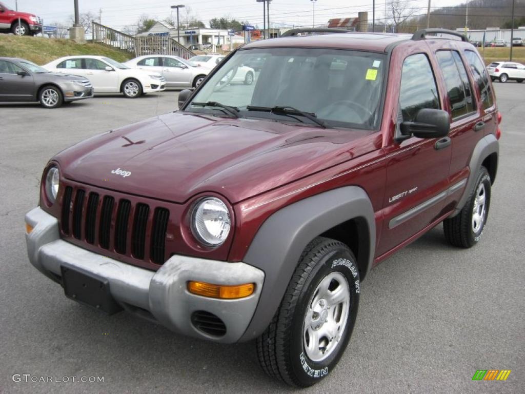 Dark Garnet Red Pearl 2003 Jeep Liberty Sport 4x4 Exterior Photo #45813117