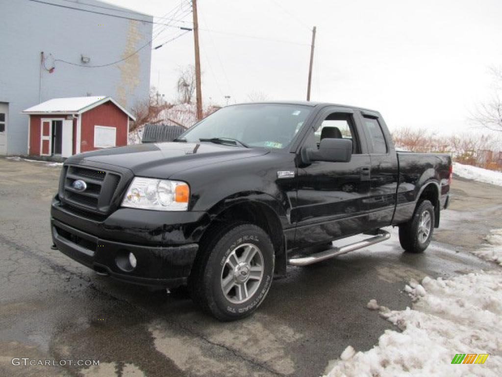 Black 2008 Ford F150 STX SuperCab 4x4 Exterior Photo #45813177