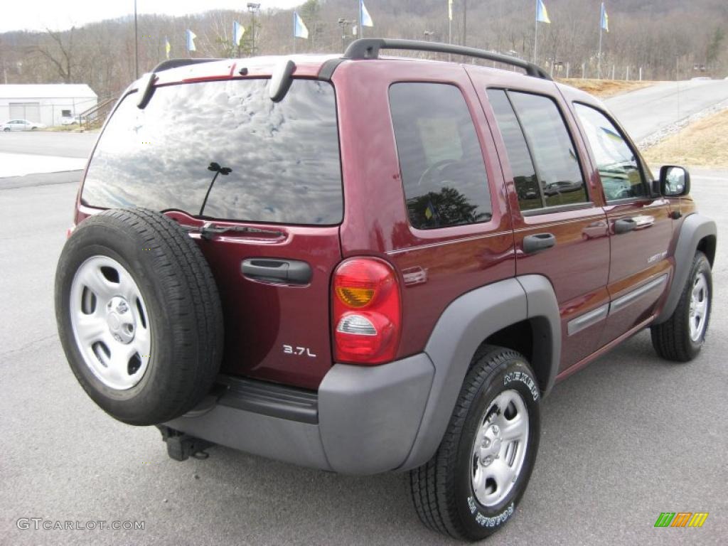 Dark Garnet Red Pearl 2003 Jeep Liberty Sport 4x4 Exterior Photo #45813369