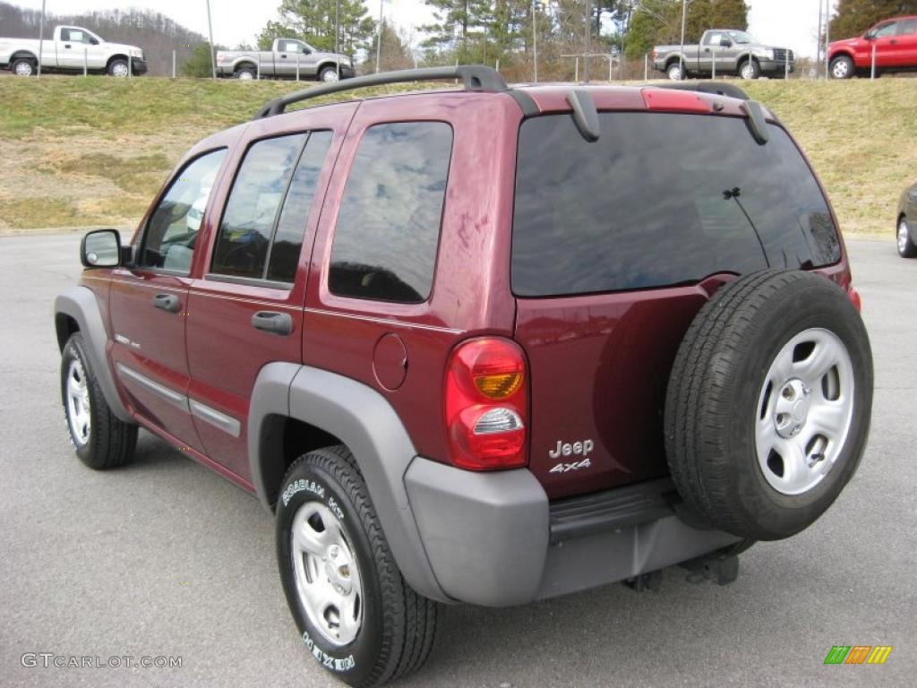 Dark Garnet Red Pearl 2003 Jeep Liberty Sport 4x4 Exterior Photo #45813377