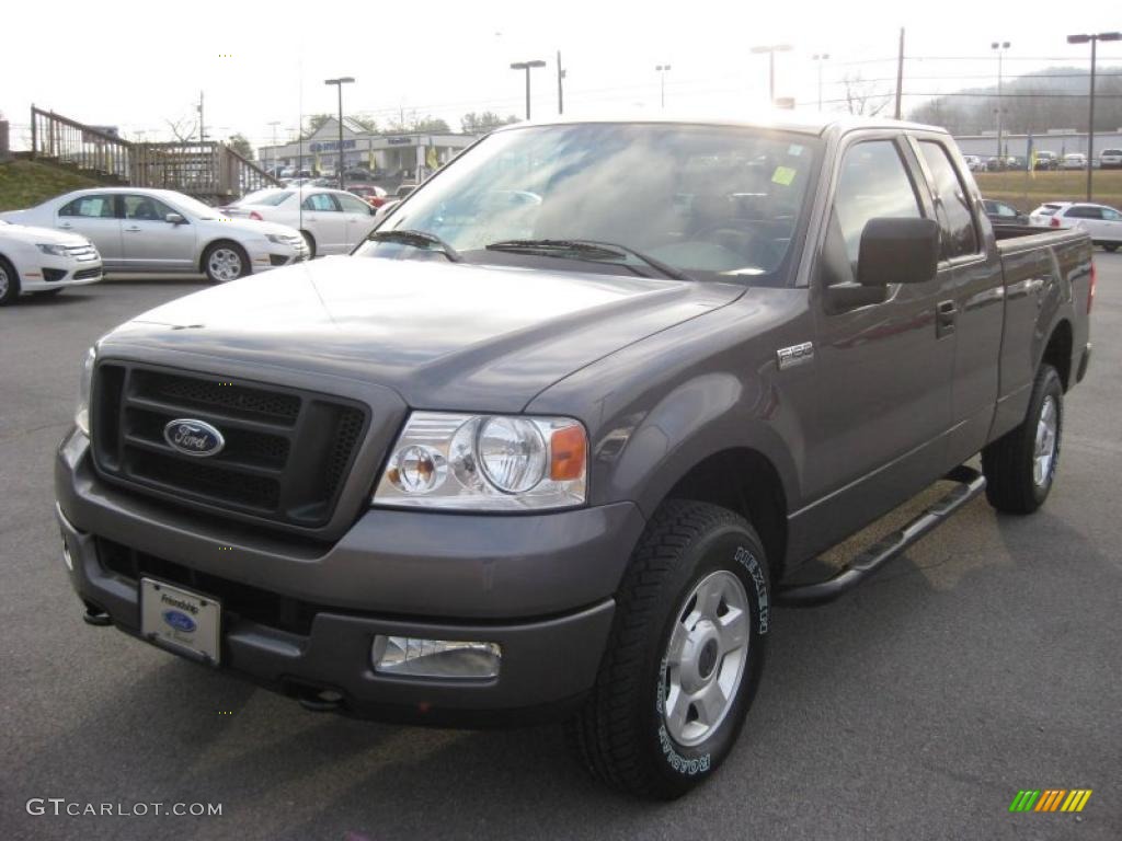2004 F150 STX SuperCab 4x4 - Dark Shadow Grey Metallic / Black/Medium Flint photo #2