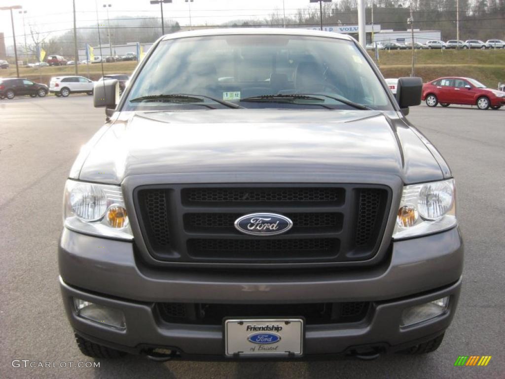 2004 F150 STX SuperCab 4x4 - Dark Shadow Grey Metallic / Black/Medium Flint photo #3