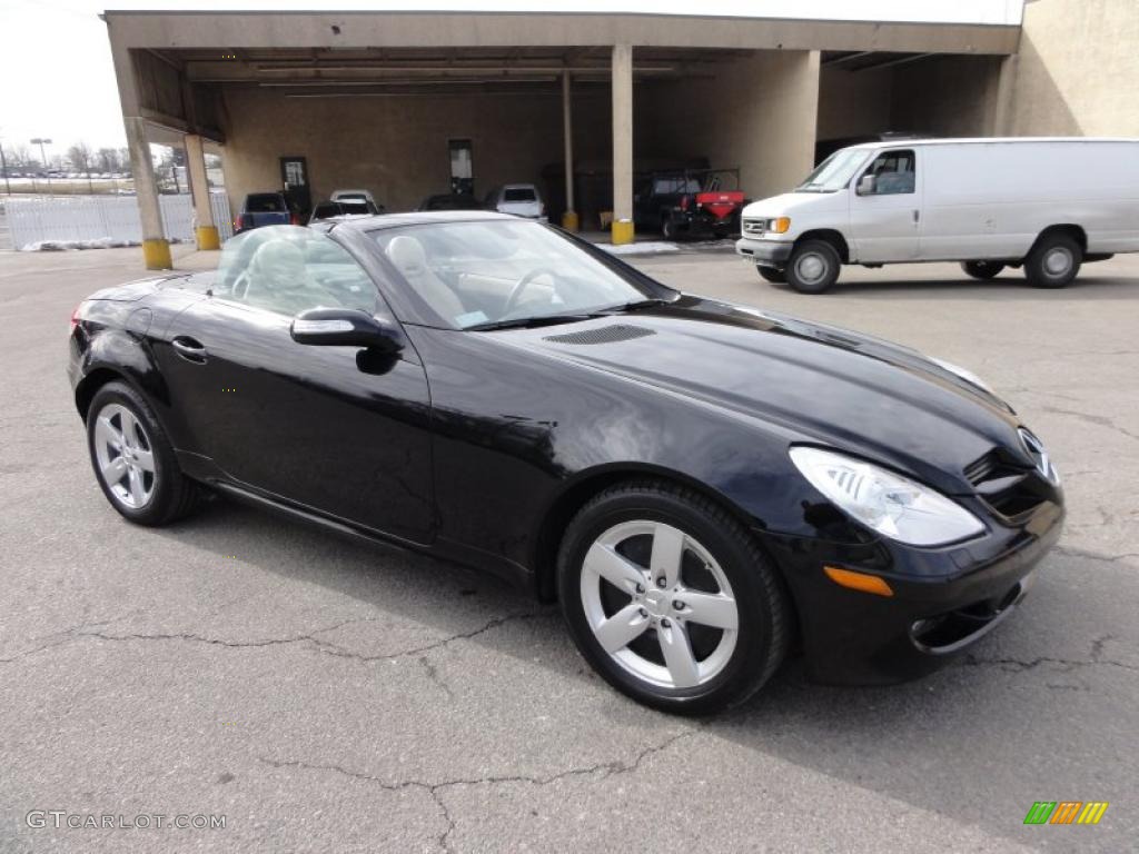 2006 SLK 280 Roadster - Black / Beige photo #6