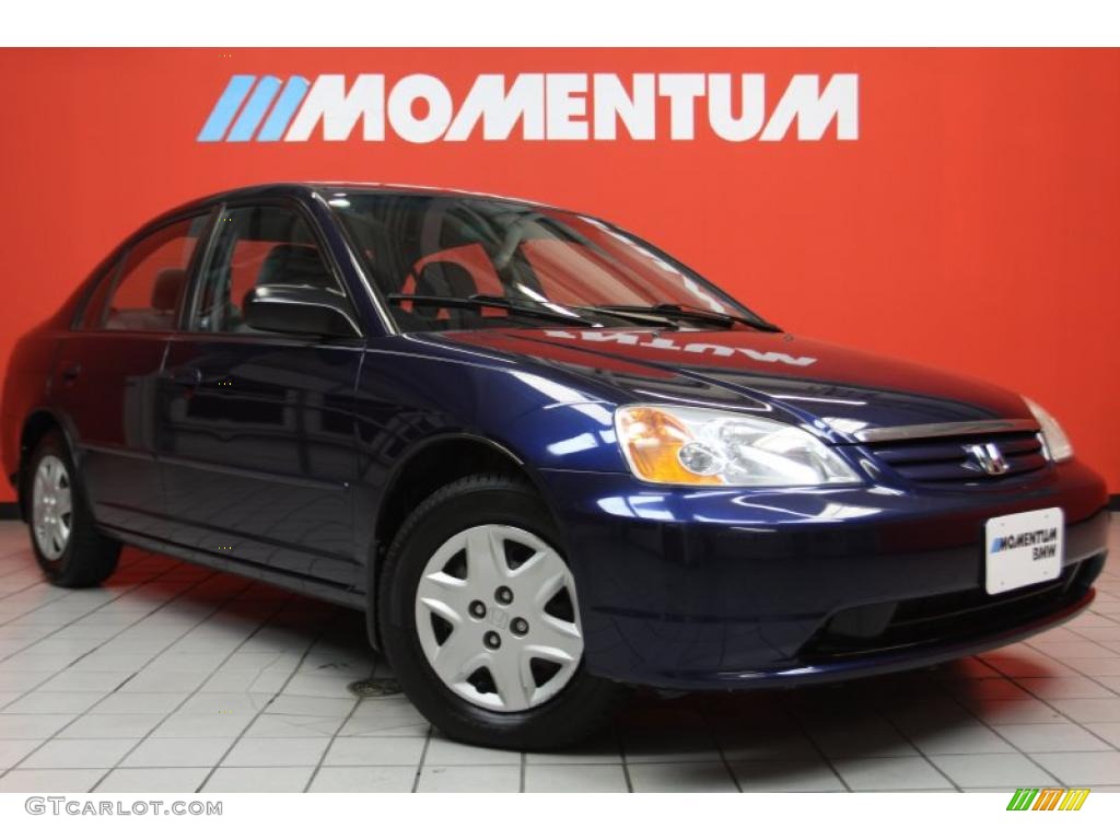 2003 Civic LX Sedan - Royal Blue / Gray photo #1