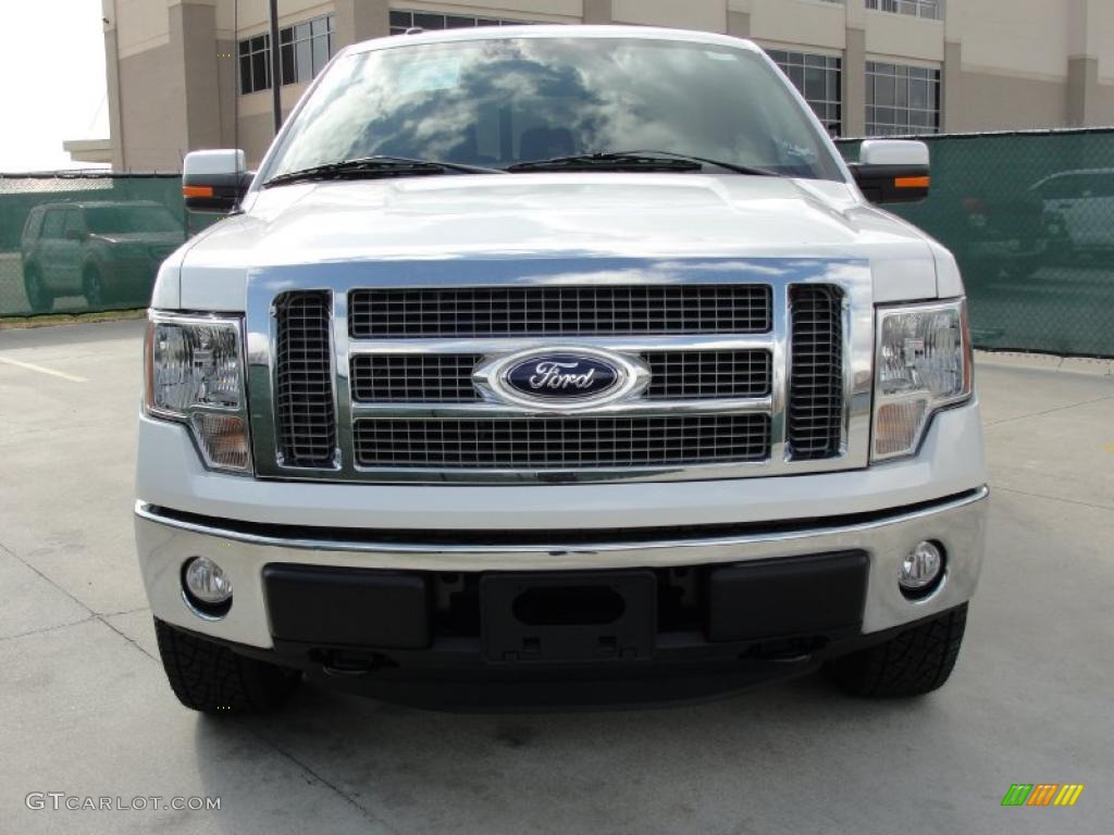White Platinum Metallic Tri-Coat 2011 Ford F150 Lariat SuperCrew 4x4 Exterior Photo #45815645