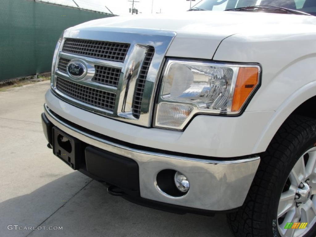 White Platinum Metallic Tri-Coat 2011 Ford F150 Lariat SuperCrew 4x4 Exterior Photo #45815661