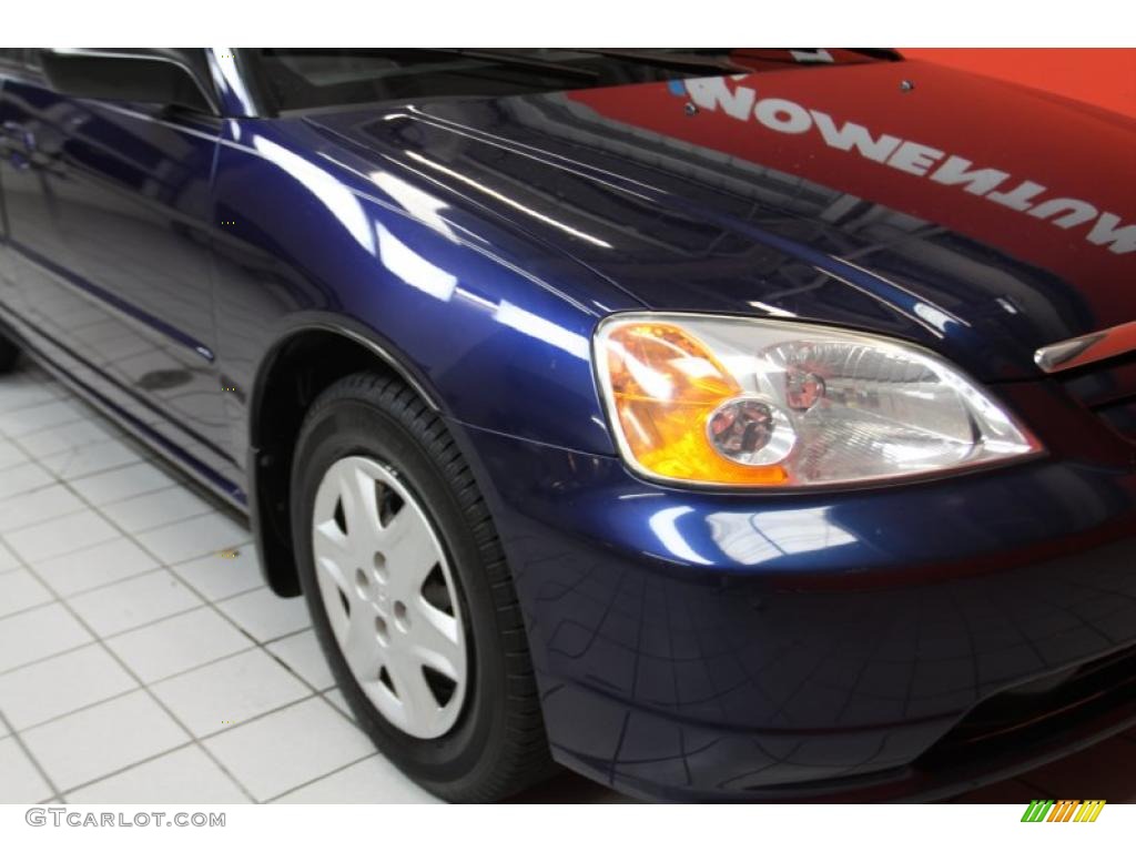 2003 Civic LX Sedan - Royal Blue / Gray photo #12