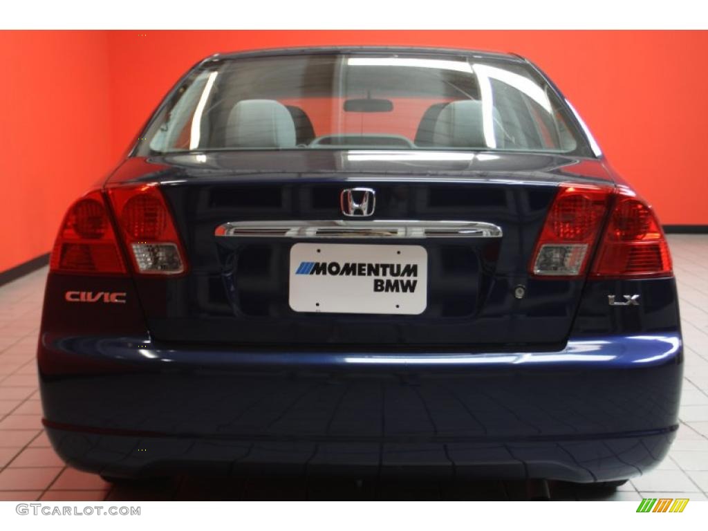 2003 Civic LX Sedan - Royal Blue / Gray photo #15
