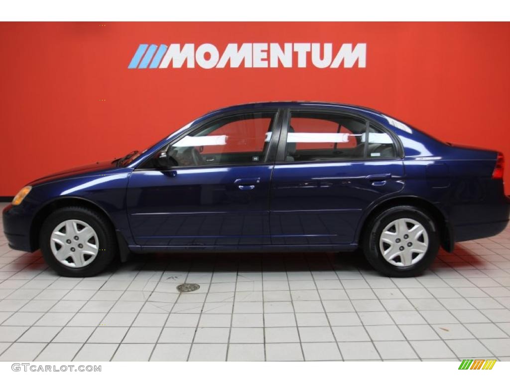 2003 Civic LX Sedan - Royal Blue / Gray photo #16