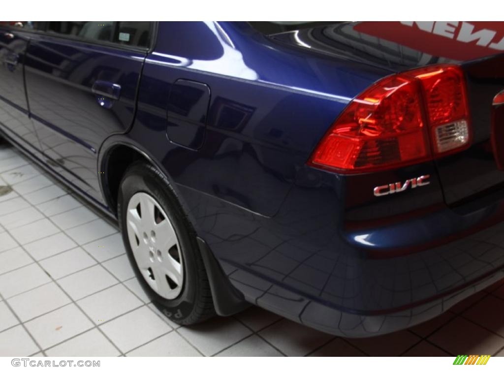 2003 Civic LX Sedan - Royal Blue / Gray photo #18