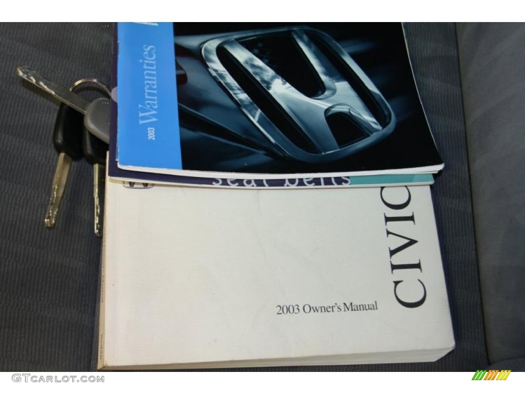 2003 Civic LX Sedan - Royal Blue / Gray photo #38