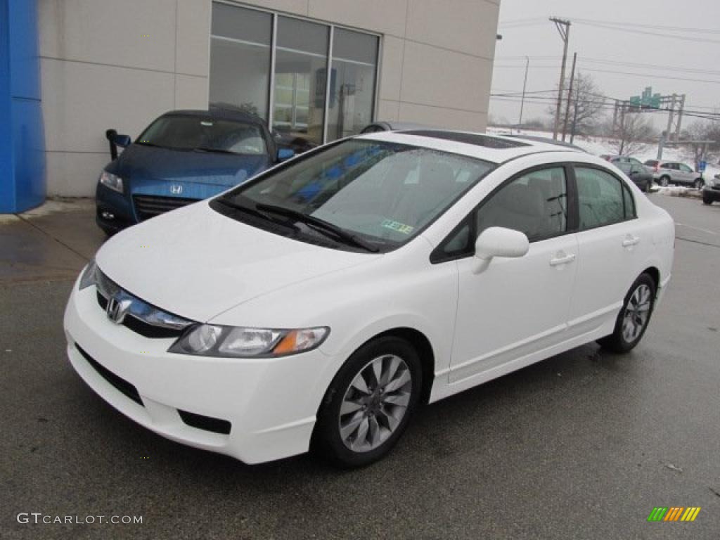 Taffeta White 2009 Honda Civic EX-L Sedan Exterior Photo #45817869