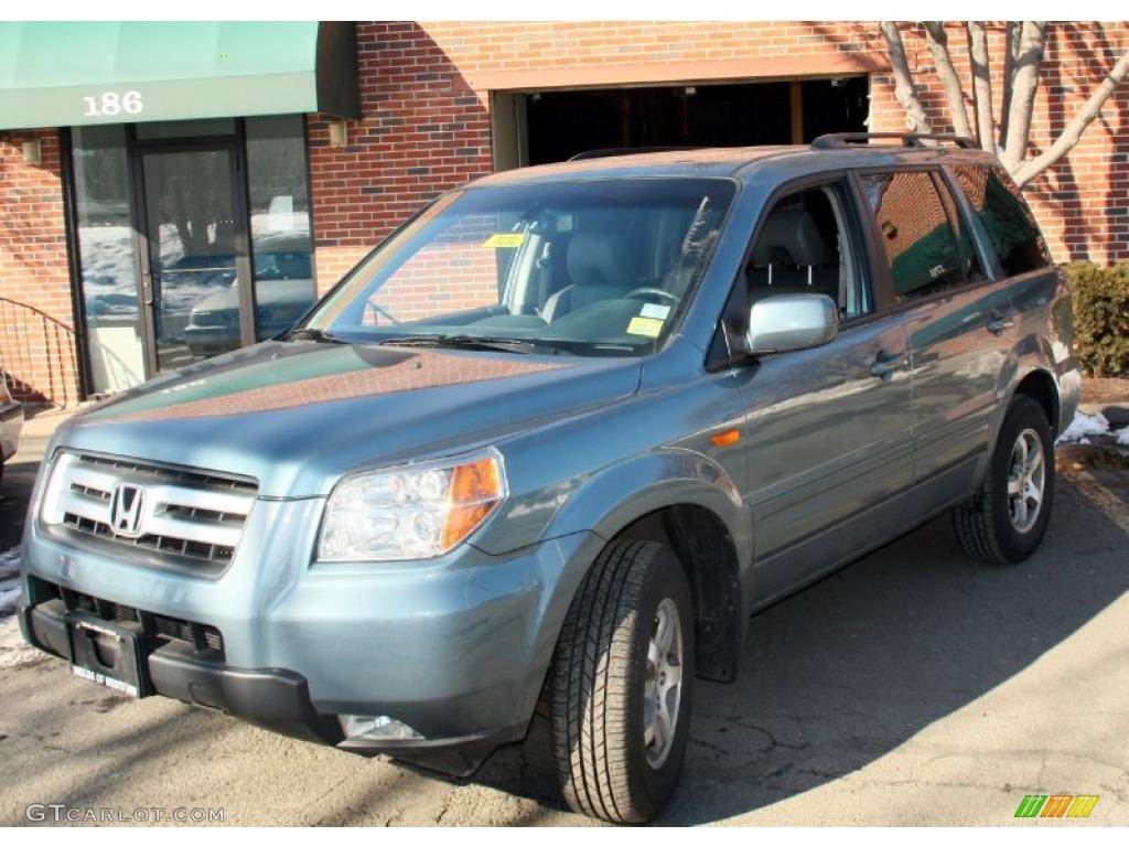 2008 Pilot EX-L 4WD - Steel Blue Metallic / Gray photo #1