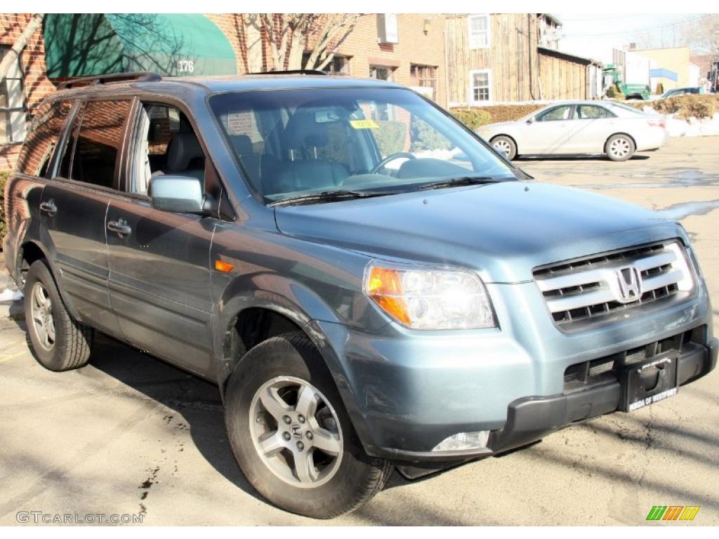 2008 Pilot EX-L 4WD - Steel Blue Metallic / Gray photo #3