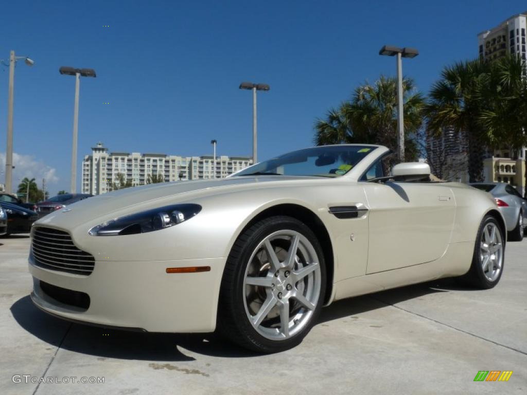 Pearl White 2008 Aston Martin V8 Vantage Roadster Exterior Photo #45818593