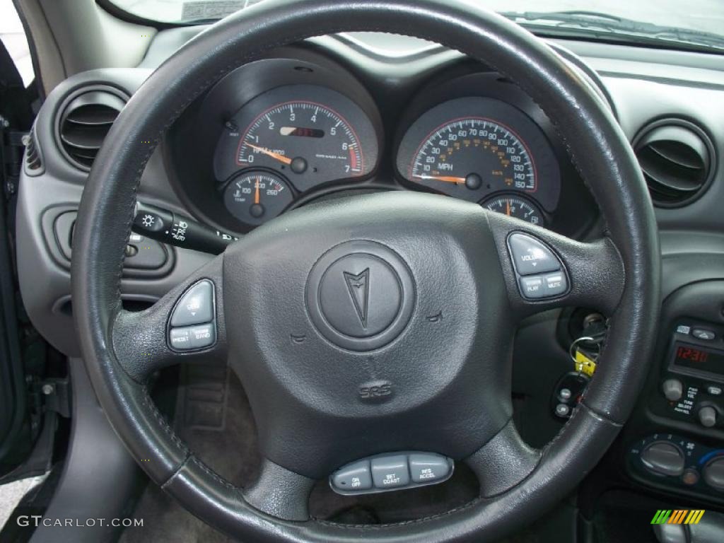 2005 Pontiac Grand Am GT Coupe Dark Pewter Steering Wheel Photo #45819799