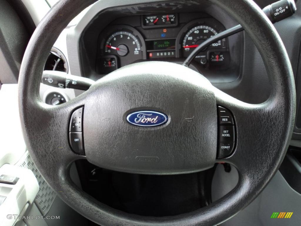 2009 Ford E Series Van E150 Cargo Medium Flint Steering Wheel Photo #45820059