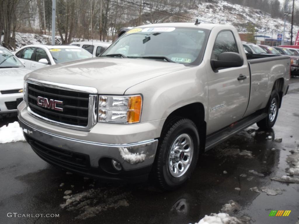 2008 Sierra 1500 Regular Cab 4x4 - Silver Birch Metallic / Dark Titanium photo #1