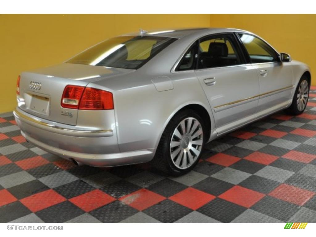 2007 A8 L 4.2 quattro - Light Silver Metallic / Black photo #4