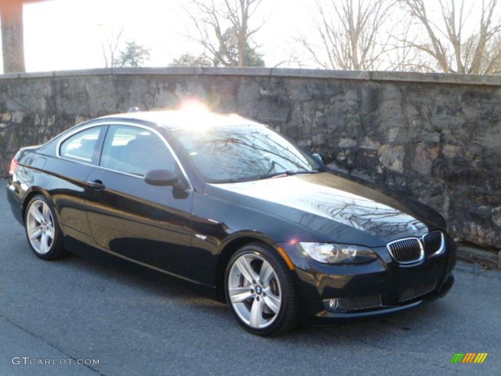 2008 3 Series 335i Coupe - Black Sapphire Metallic / Black photo #4