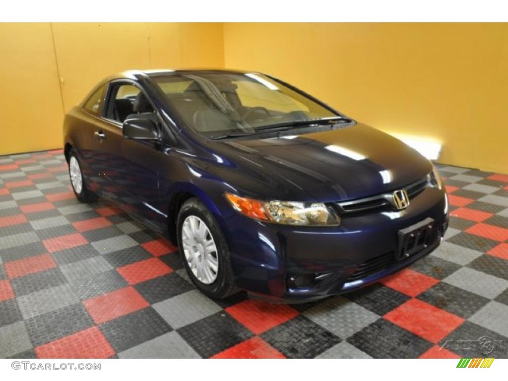 2007 Civic DX Coupe - Royal Blue Pearl / Gray photo #1