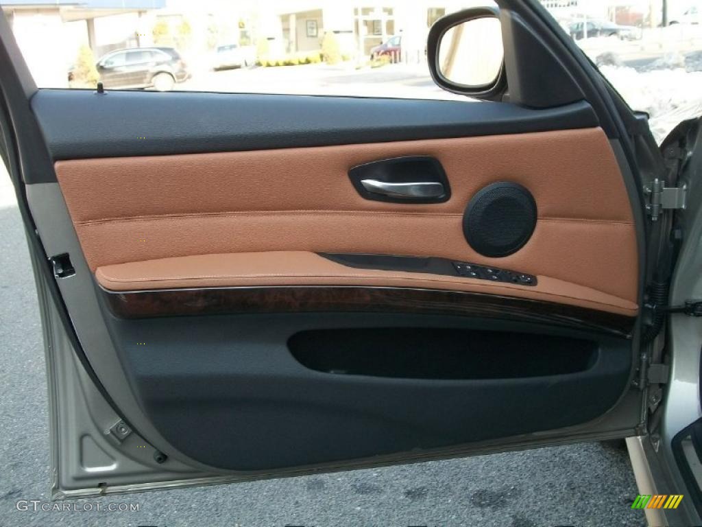 2011 BMW 3 Series 328i xDrive Sedan Saddle Brown Dakota Leather Door Panel Photo #45827020