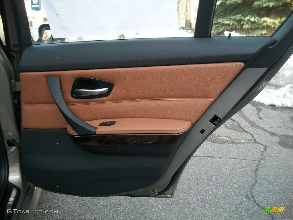 2011 BMW 3 Series 328i xDrive Sedan Saddle Brown Dakota Leather Door Panel Photo #45827172