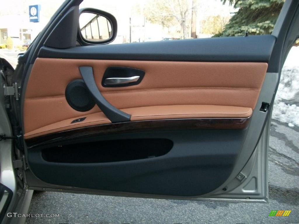 2011 BMW 3 Series 328i xDrive Sedan Saddle Brown Dakota Leather Door Panel Photo #45827180
