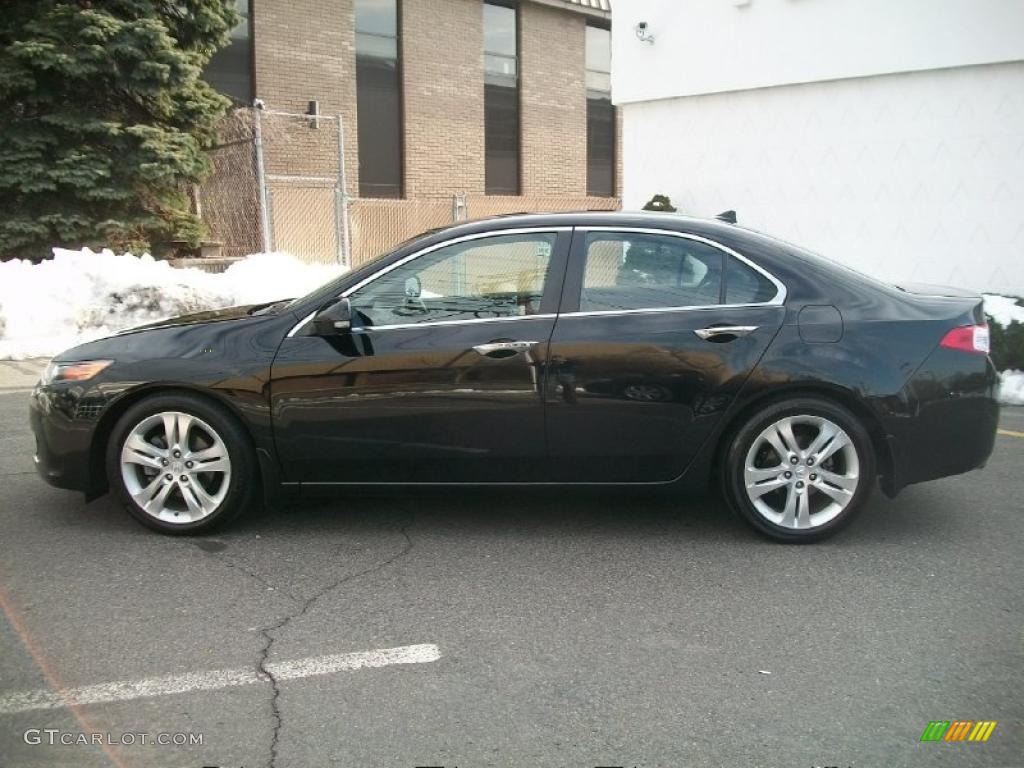 2010 TSX V6 Sedan - Crystal Black Pearl / Ebony photo #8