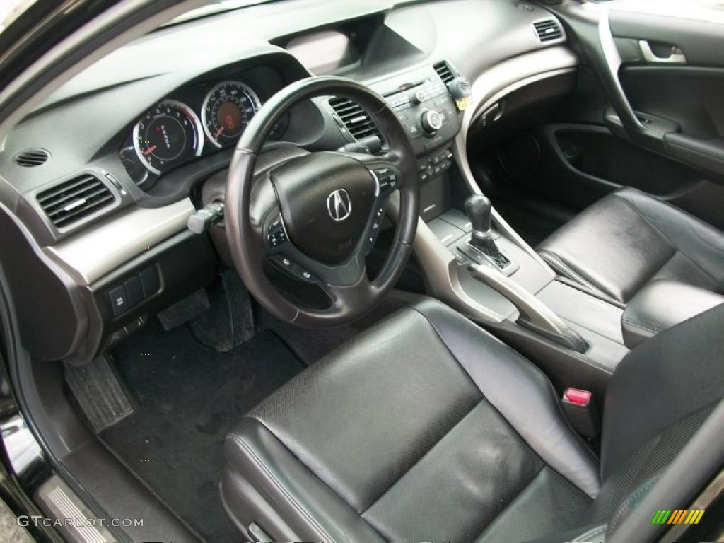 Ebony Interior 2010 Acura TSX V6 Sedan Photo #45828389