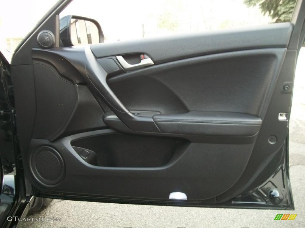 2010 Acura TSX V6 Sedan Ebony Door Panel Photo #45828849