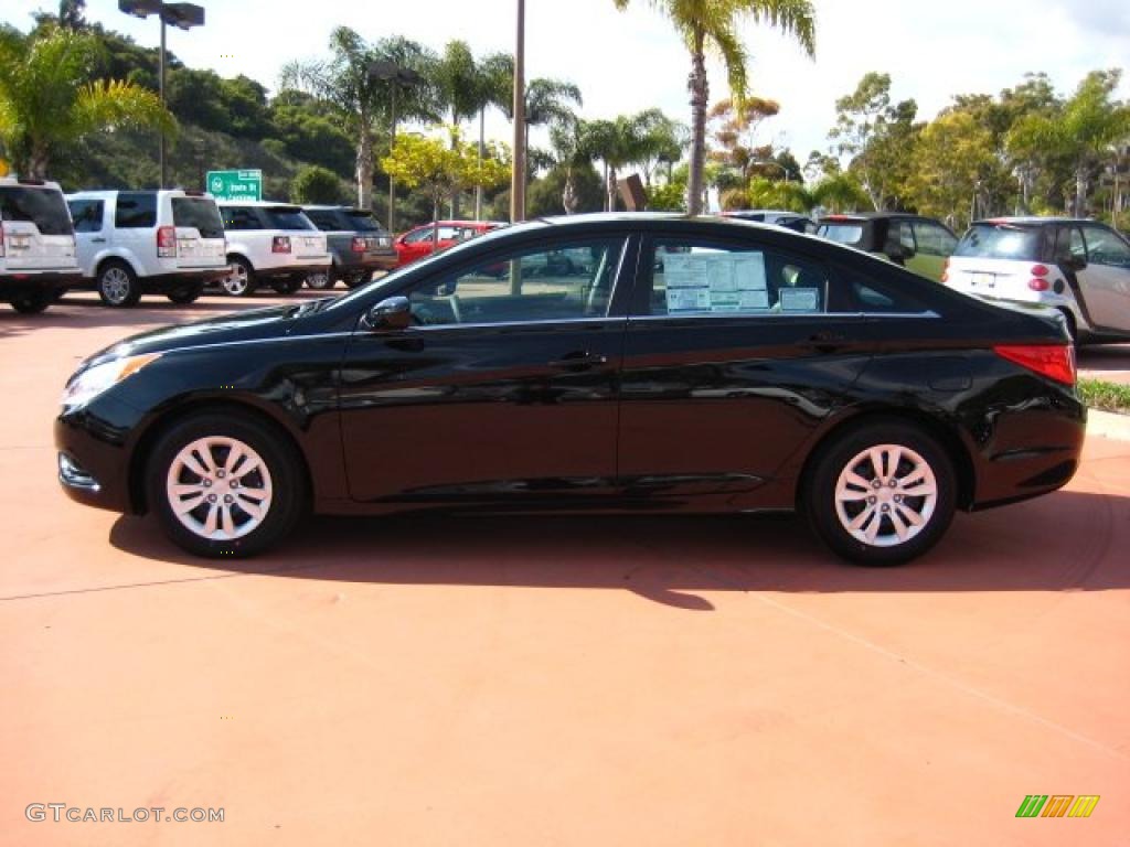 2011 Sonata GLS - Midnight Black / Gray photo #2