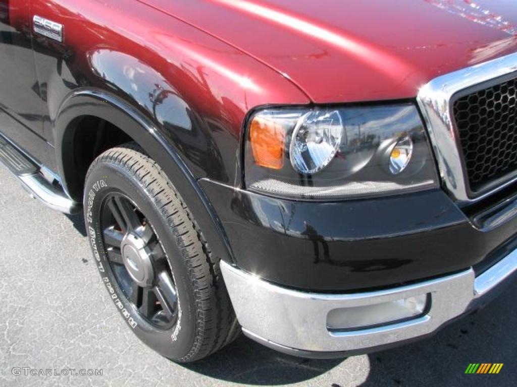 2004 F150 Lariat SuperCab - Black / Black photo #2